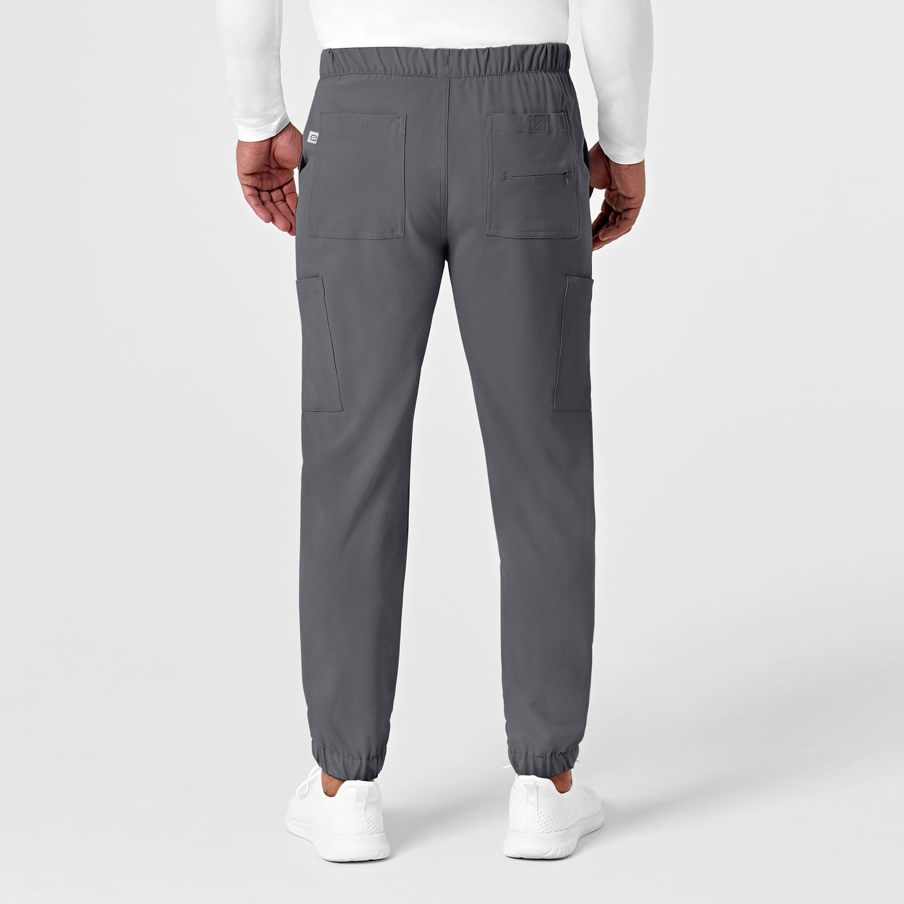 RENEW Men's Jogger Scrub Pant Pewter back view