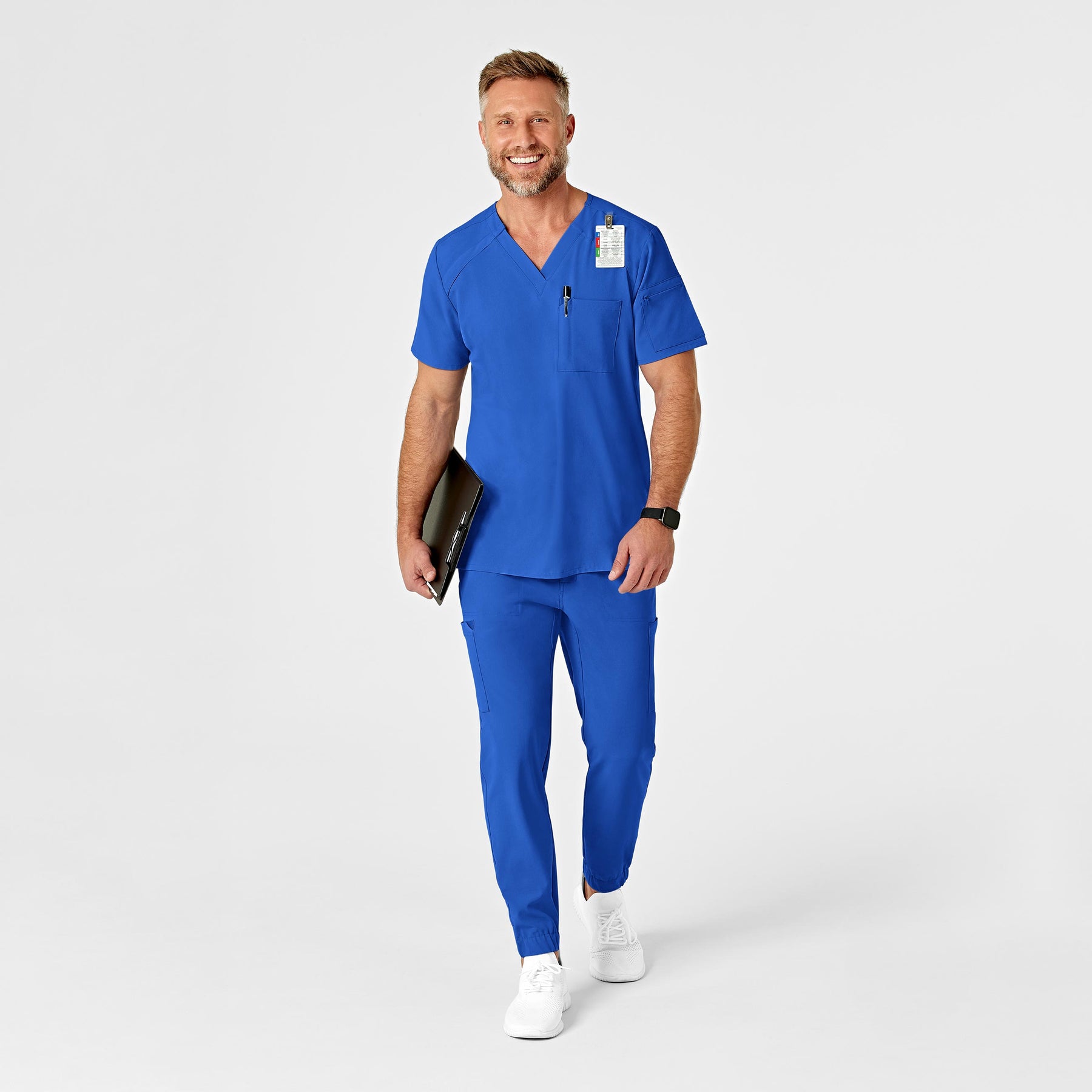 RENEW Men's Jogger Scrub Pant Royal full scrub set