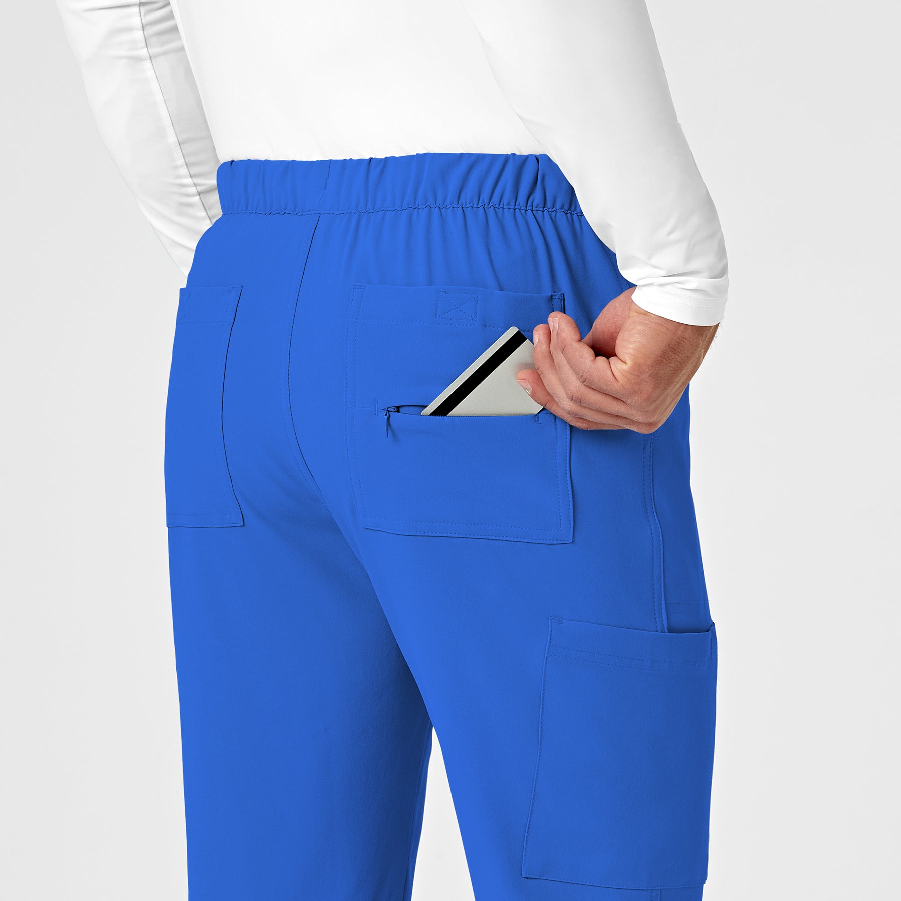 RENEW Men's Jogger Scrub Pant Royal hemline detail