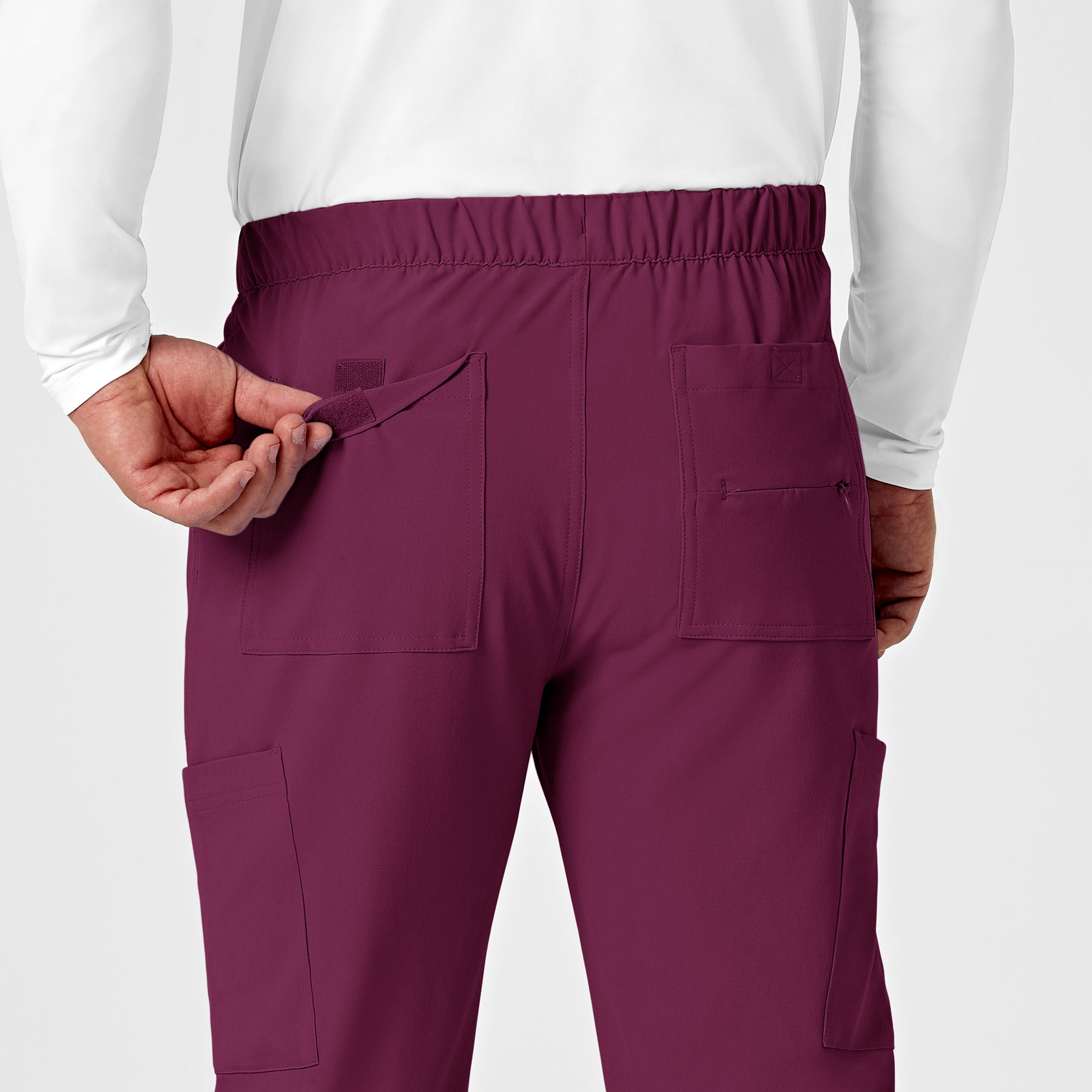 RENEW Men's Jogger Scrub Pant Wine back detail