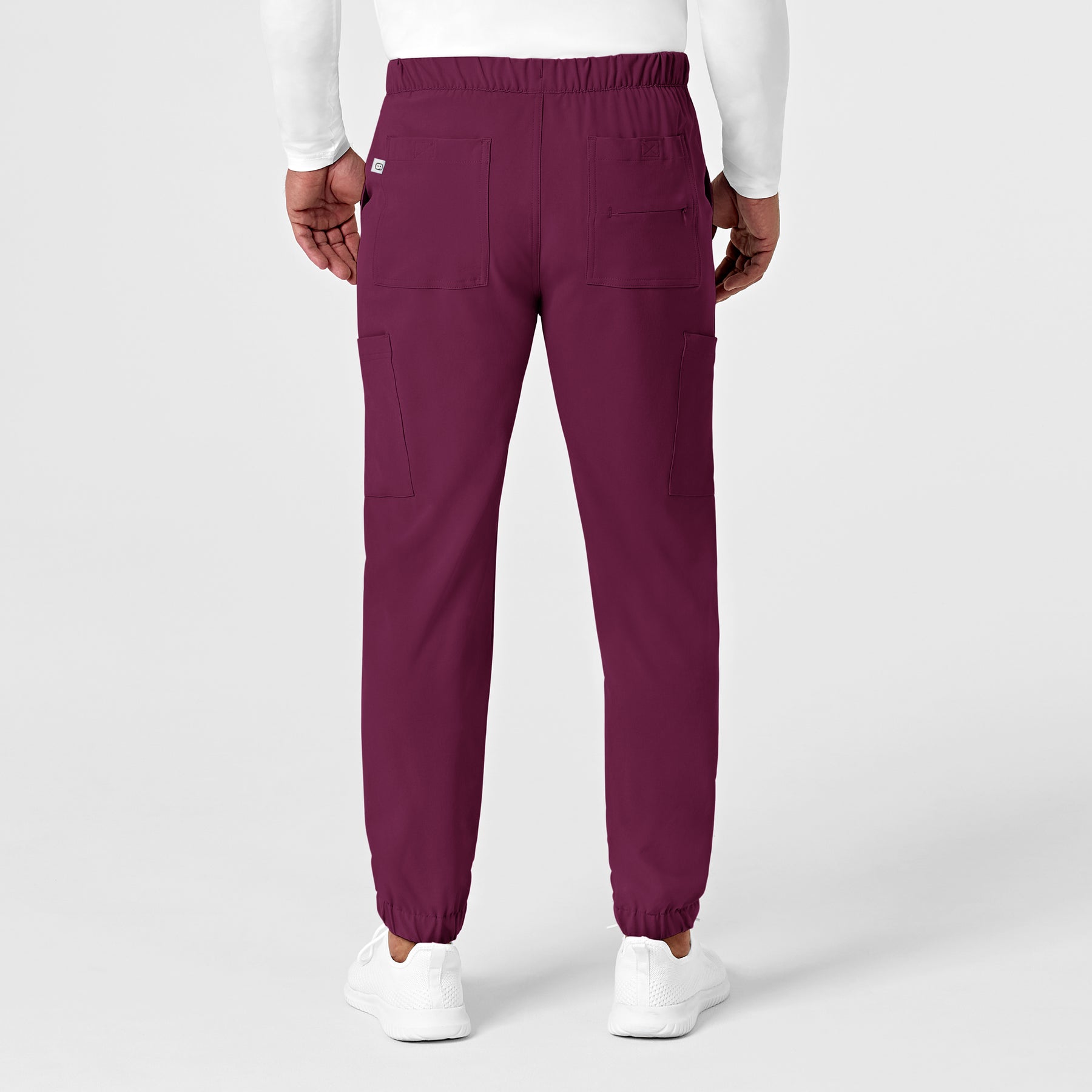 RENEW Men's Jogger Scrub Pant Wine back view