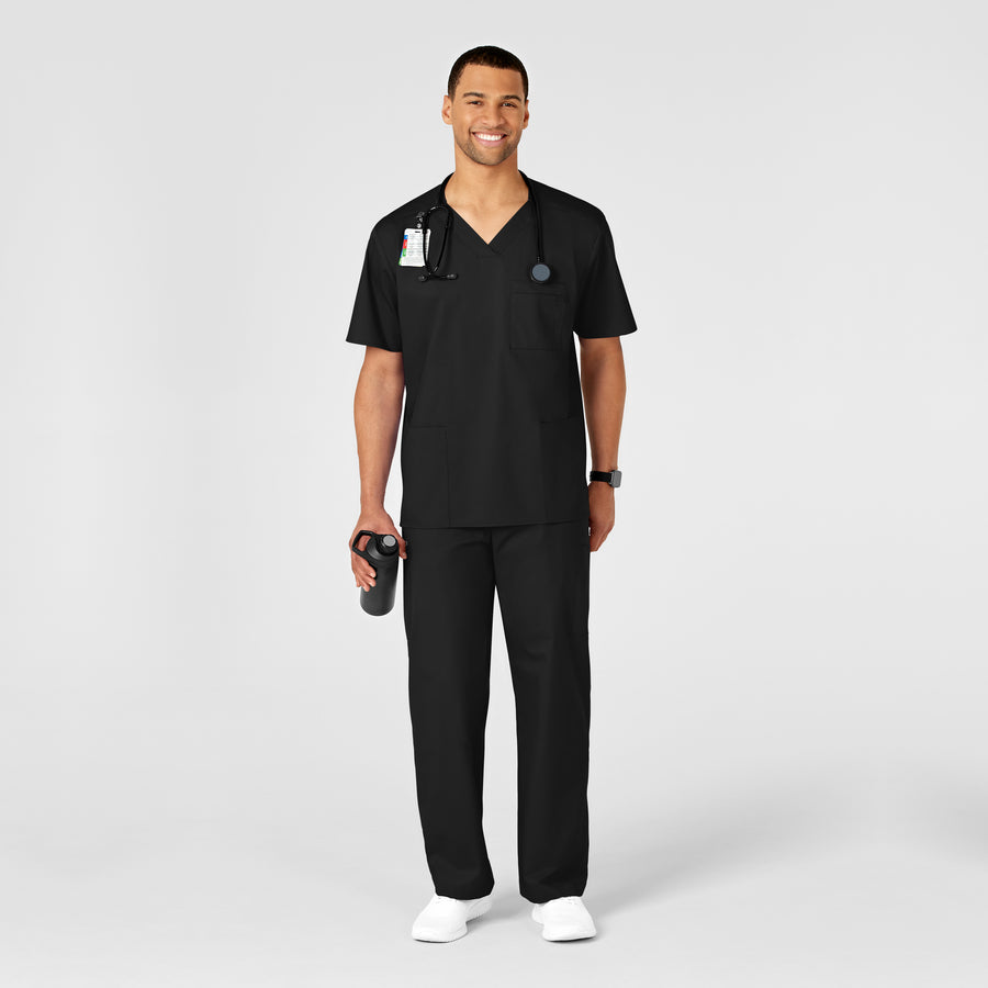 WonderWORK Men's Cargo Scrub Pant Black full scrub set