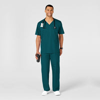 WonderWORK Men's Cargo Scrub Pant Caribbean Blue full scrub set