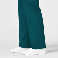 WonderWORK Men's Cargo Scrub Pant Caribbean Blue hemline detail