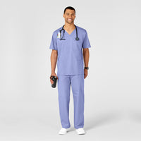 WonderWORK Men's Cargo Scrub Pant Ceil Blue full scrub set