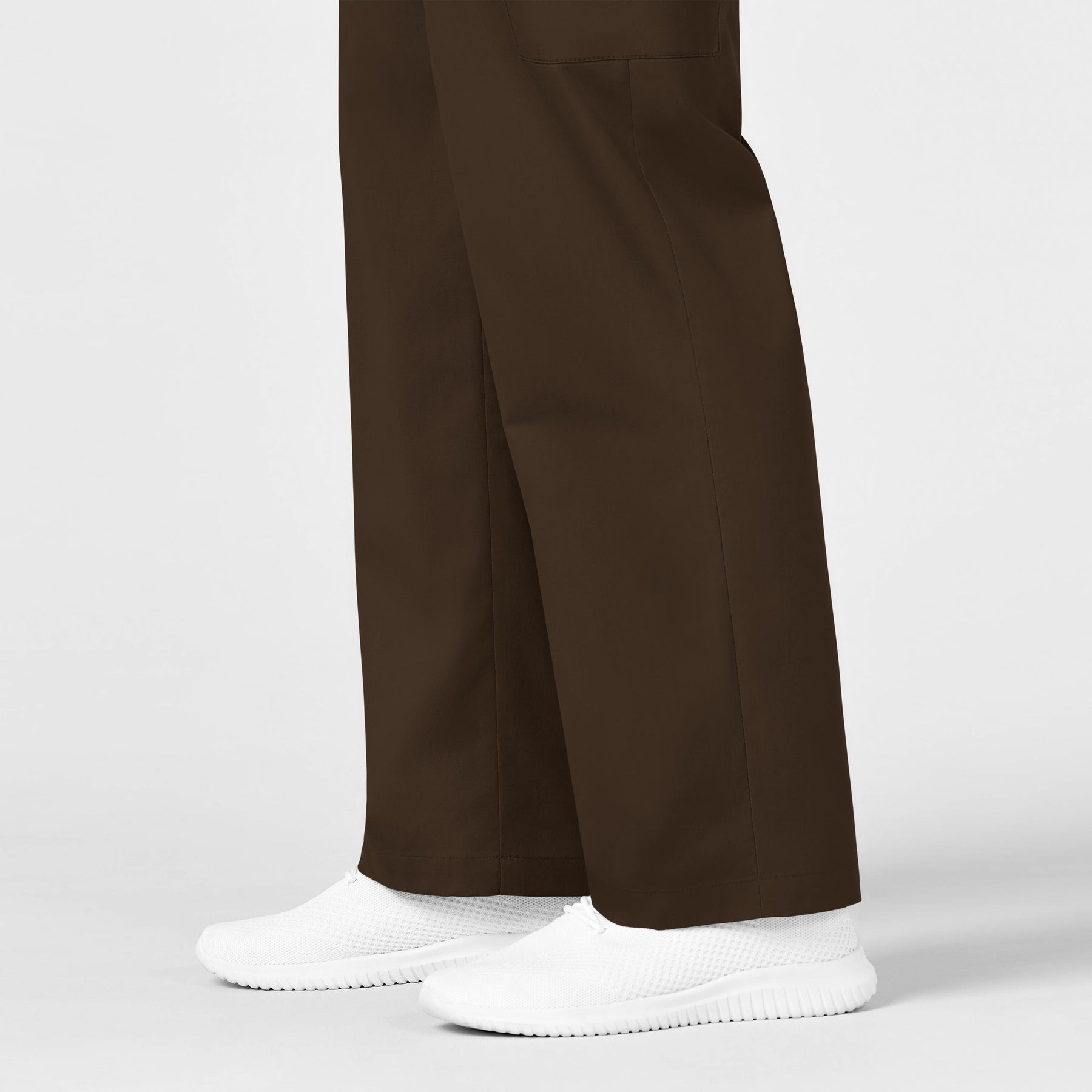 WonderWORK Men's Cargo Scrub Pant Chocolate hemline detail