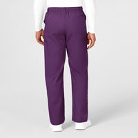 WonderWORK Men's Cargo Scrub Pant Eggplant back view