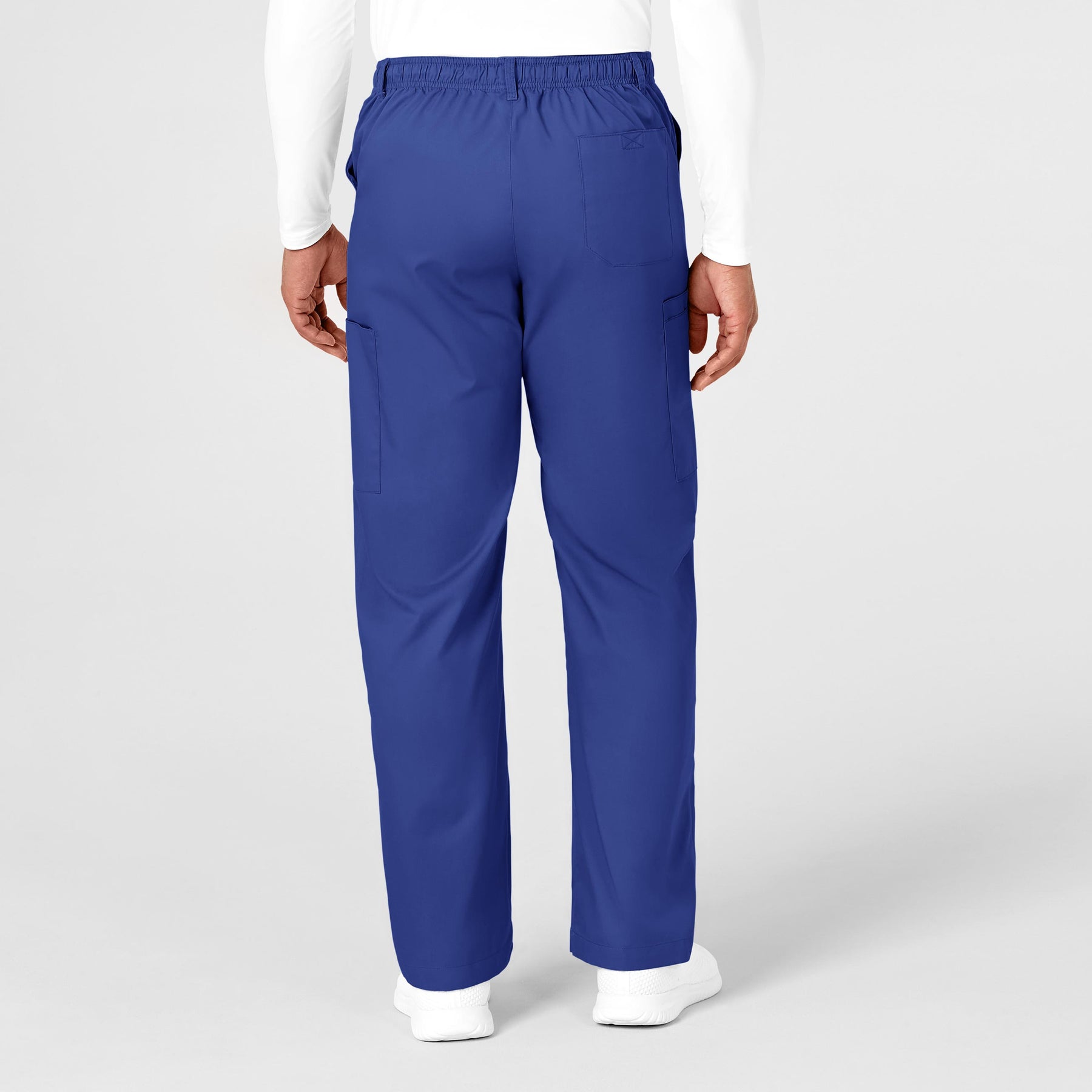 WonderWORK Men's Cargo Scrub Pant Galaxy Blue back view