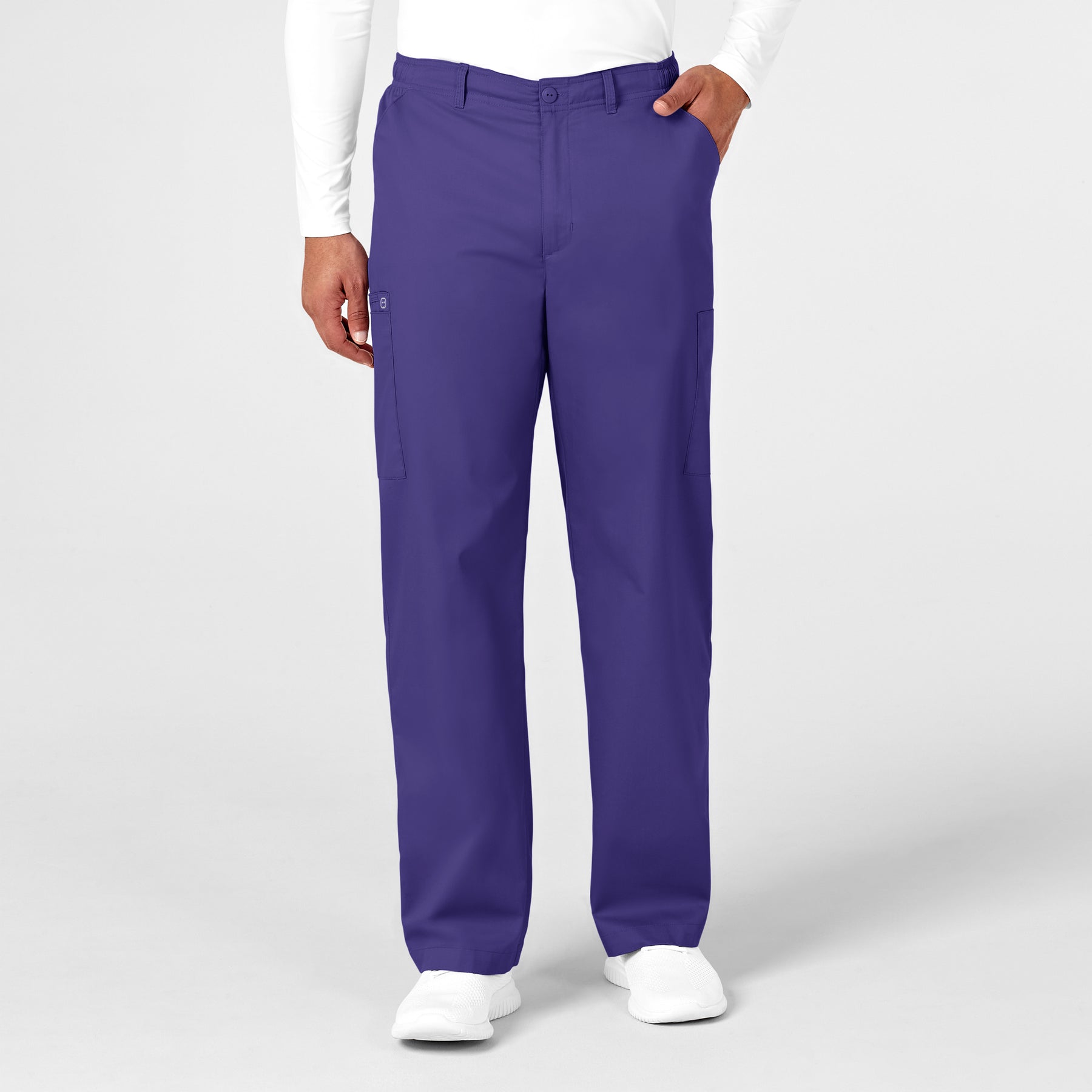 Wink WonderWORK Men's Cargo Scrub Pant Grape