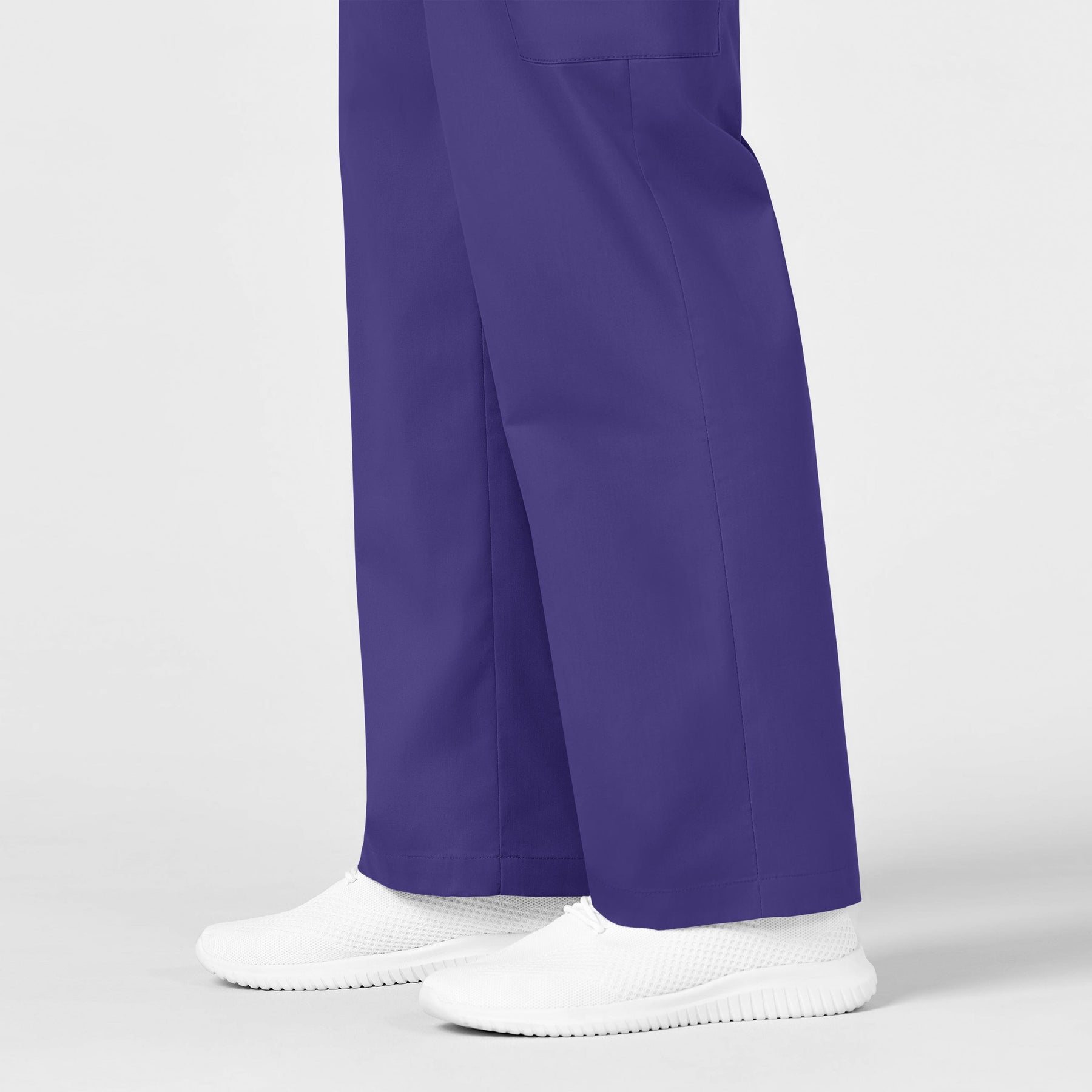 WonderWORK Men's Cargo Scrub Pant Grape hemline detail