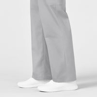 WonderWORK Men's Cargo Scrub Pant Grey hemline detail