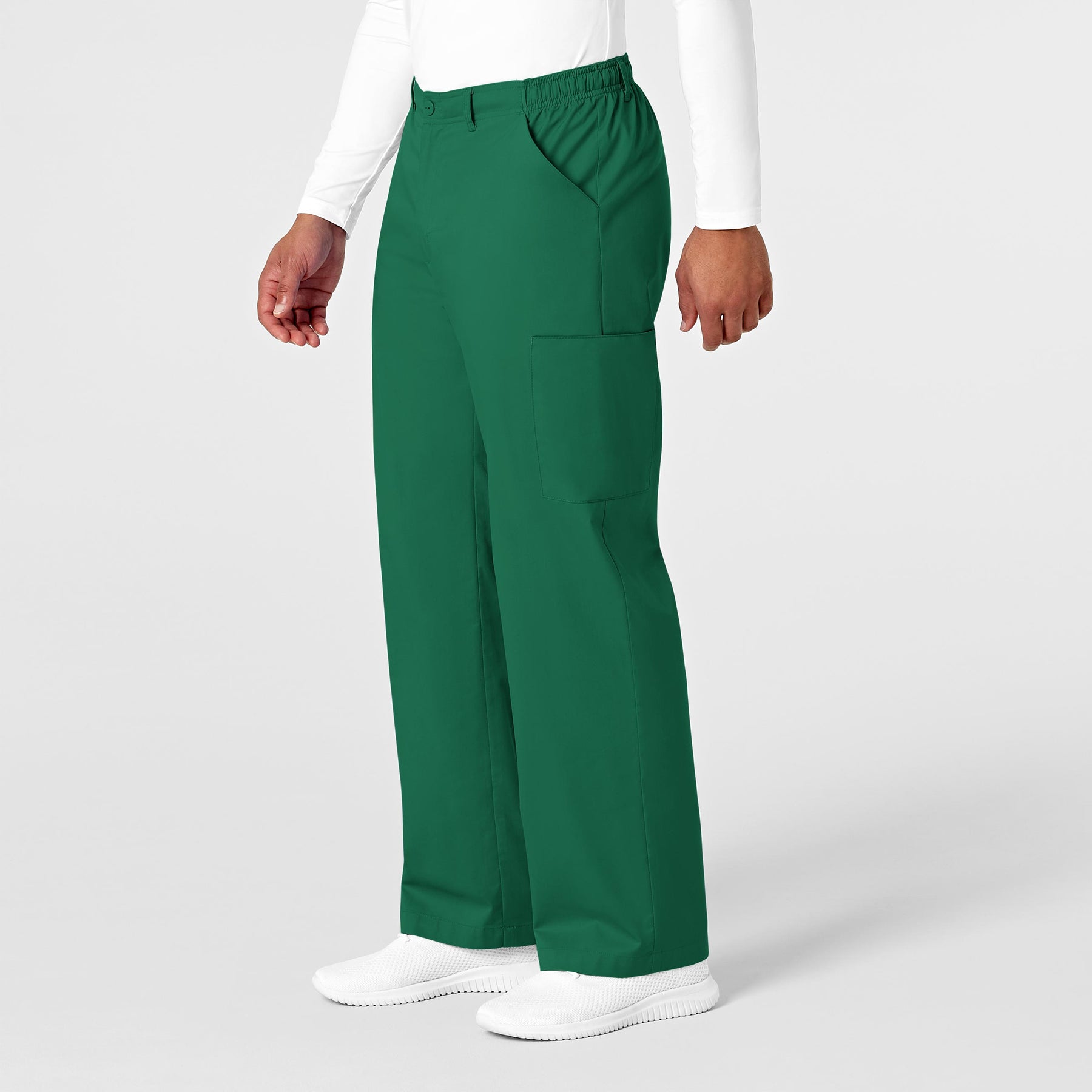 WonderWORK Men's Cargo Scrub Pant Hunter side view