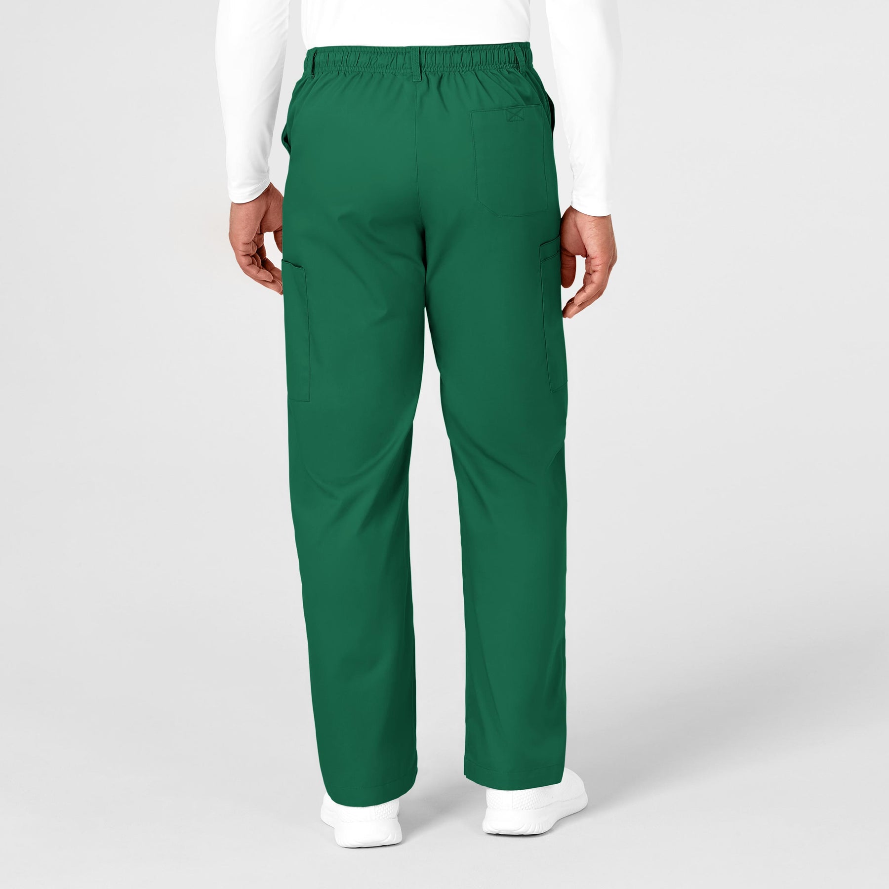 WonderWORK Men's Cargo Scrub Pant Hunter back view