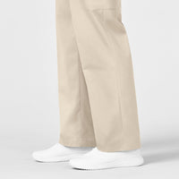 WonderWORK Men's Cargo Scrub Pant Khaki hemline detail