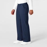 WonderWORK Men's Cargo Scrub Pant Navy side view