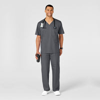 WonderWORK Men's Cargo Scrub Pant Pewter full scrub set