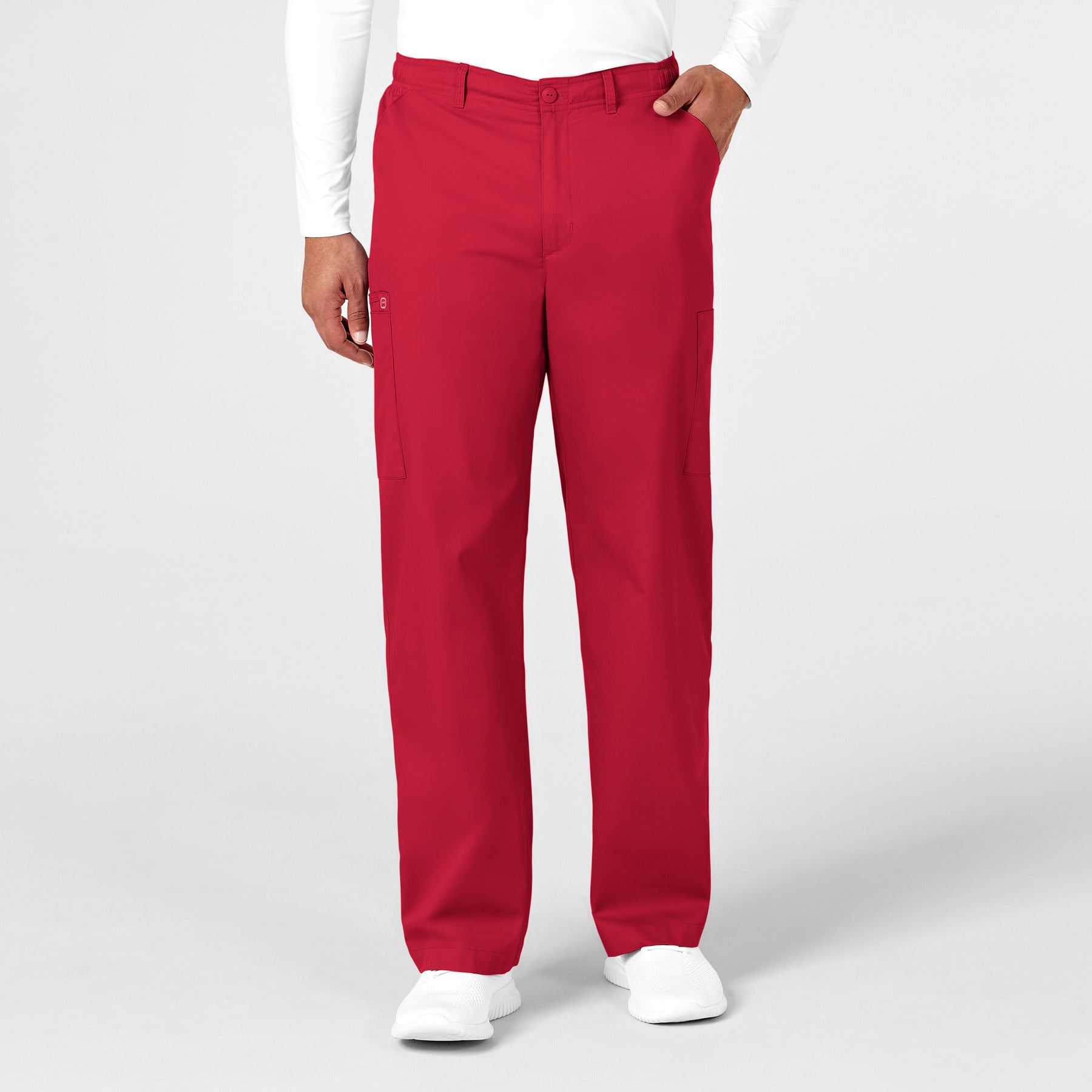 Wink WonderWORK Men's Cargo Scrub Pant Red