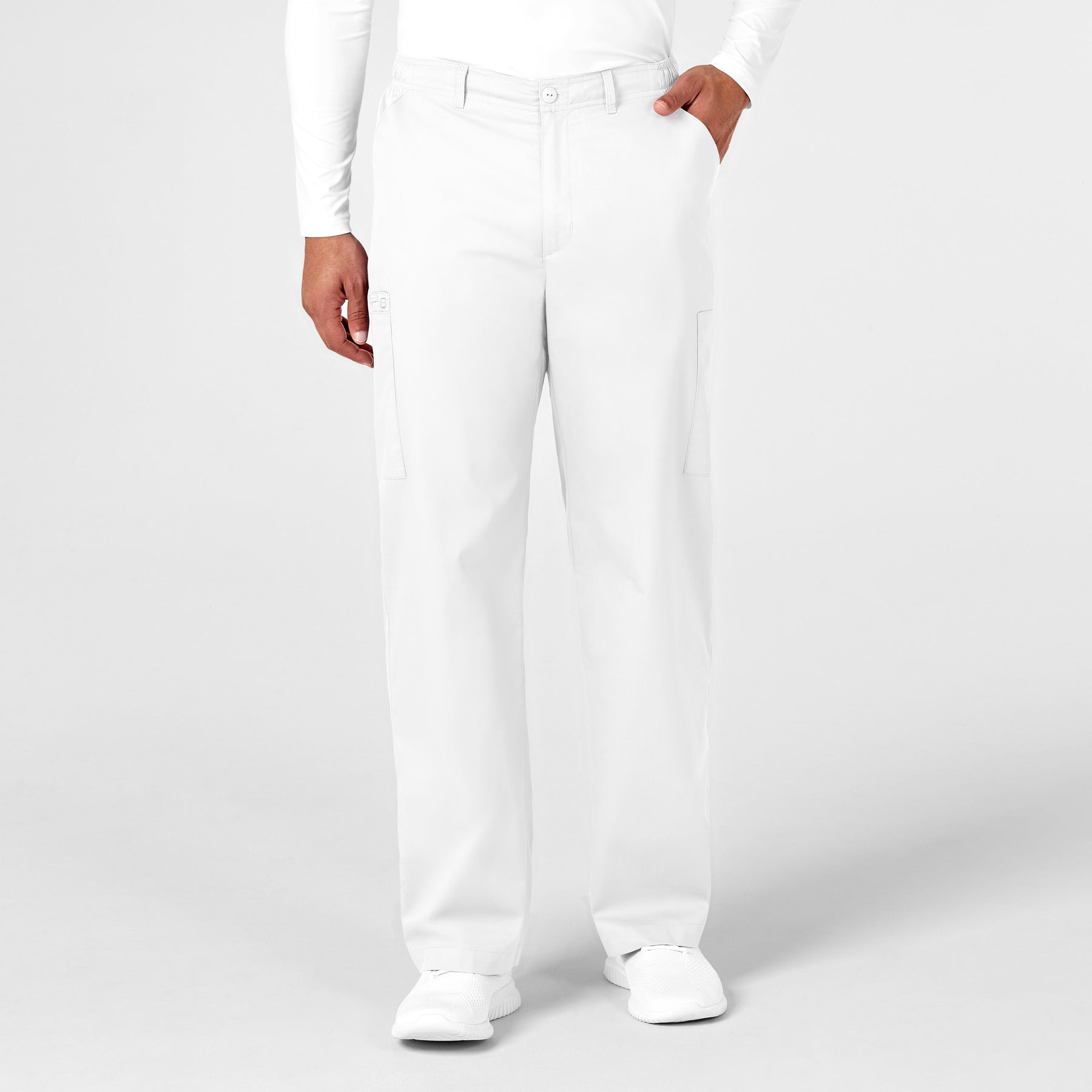 Wink WonderWORK Men's Cargo Scrub Pant White