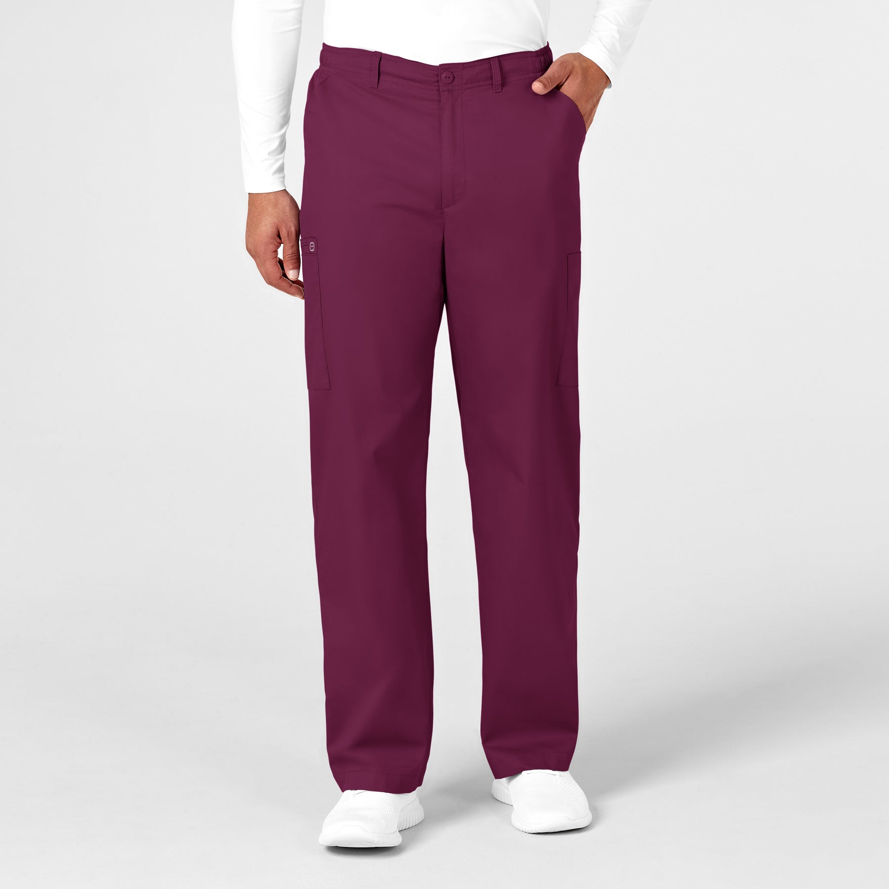Wink WonderWORK Men's Cargo Scrub Pant Wine
