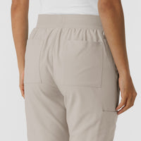 W123 Women's Flex-n-Reach Track Scrub Pant Cloud side detail 1