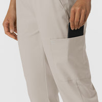 W123 Women's Flex-n-Reach Track Scrub Pant Cloud back detail