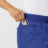 W123 Women's Flex-n-Reach Track Scrub Pant Galaxy Blue front detail