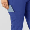 W123 Women's Flex-n-Reach Track Scrub Pant Galaxy Blue side detail 2