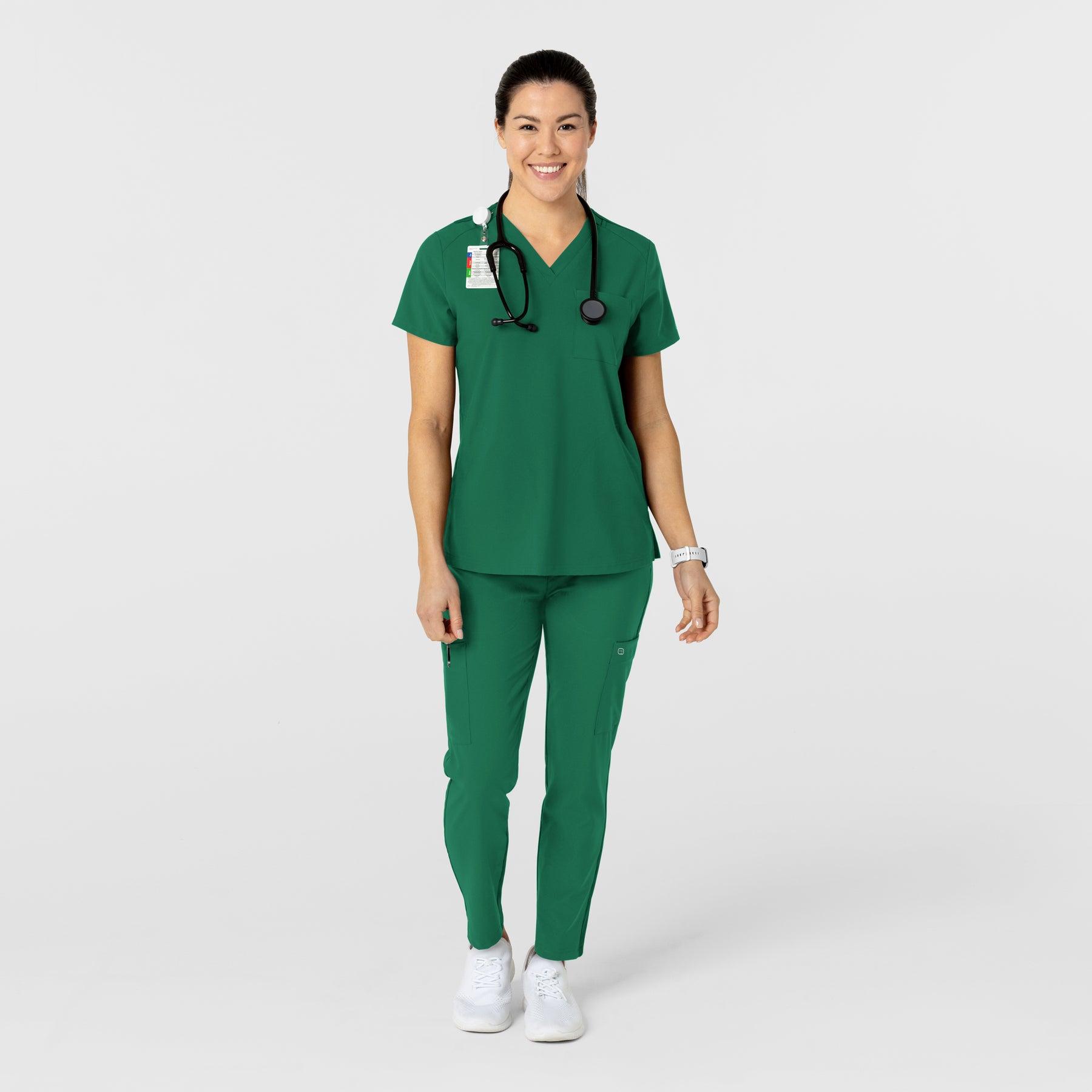 W123 Women's Flex-n-Reach Track Scrub Pant Hunter full scrub set