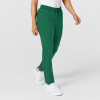 W123 Women's Flex-n-Reach Track Scrub Pant Hunter side view