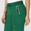 W123 Women's Flex-n-Reach Track Scrub Pant Hunter side detail 1