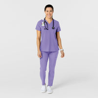 W123 Women's Flex-n-Reach Track Scrub Pant Iris Purple scrub set