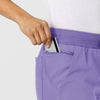 W123 Women's Flex-n-Reach Track Scrub Pant Iris Purple front detail