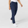 W123 Women's Flex-n-Reach Track Scrub Pant Navy side view