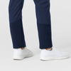 W123 Women's Flex-n-Reach Track Scrub Pant Navy back detail