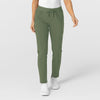 W123 Women's Flex-n-Reach Track Olive Scrub Pant