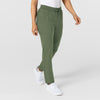 W123 Women's Flex-n-Reach Track Scrub Pant Olive side view
