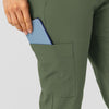 W123 Women's Flex-n-Reach Track Scrub Pant Olive side detail 2