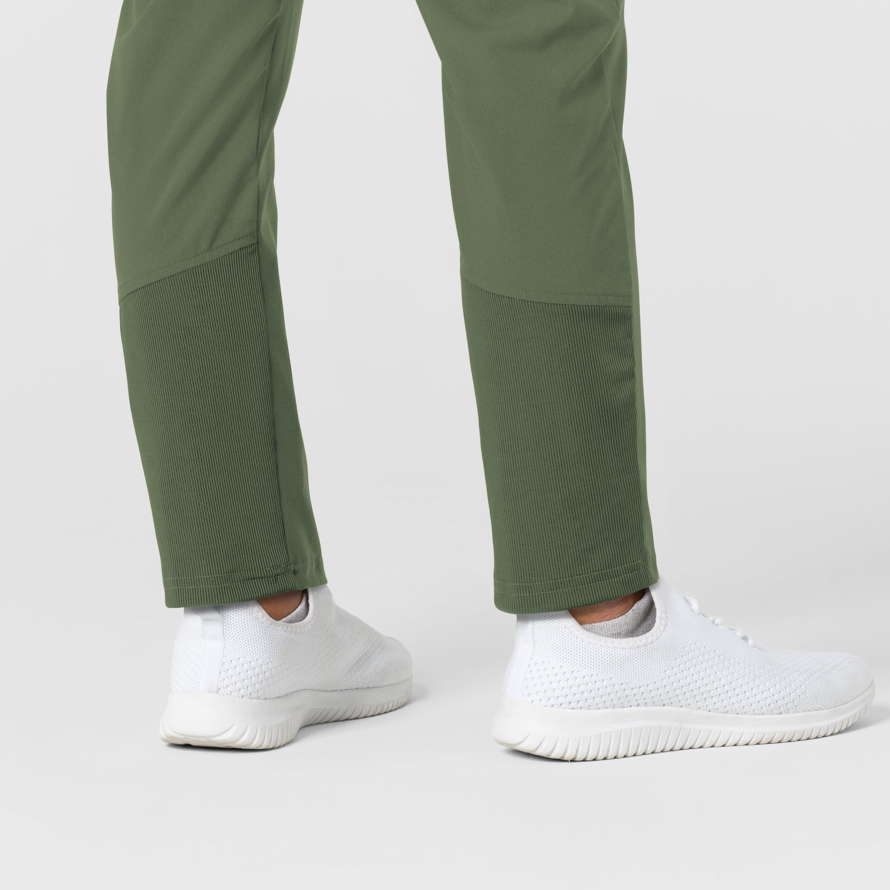 W123 Women's Flex-n-Reach Track Scrub Pant Olive back detail