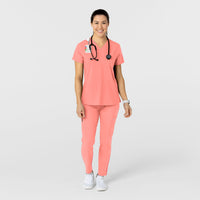 W123 Women's Flex-n-Reach Track Scrub Pant Paradise Pink full scrub set