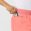 W123 Women's Flex-n-Reach Track Scrub Pant Paradise Pink front detail