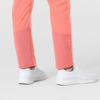 W123 Women's Flex-n-Reach Track Scrub Pant Paradise Pink back detail