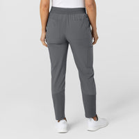 W123 Women's Flex-n-Reach Track Scrub Pant Pewter back view