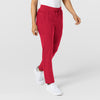W123 Women's Flex-n-Reach Track Scrub Pant Red side view
