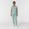 W123 Women's Flex-n-Reach Track Scrub Pant Sky Blue full scrub set
