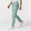 W123 Women's Flex-n-Reach Track Scrub Pant Sky Blue side view