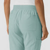 W123 Women's Flex-n-Reach Track Scrub Pant Sky Blue side detail 1