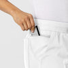 W123 Women's Flex-n-Reach Track Scrub Pant White front detail