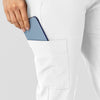 W123 Women's Flex-n-Reach Track Scrub Pant White side detail 2