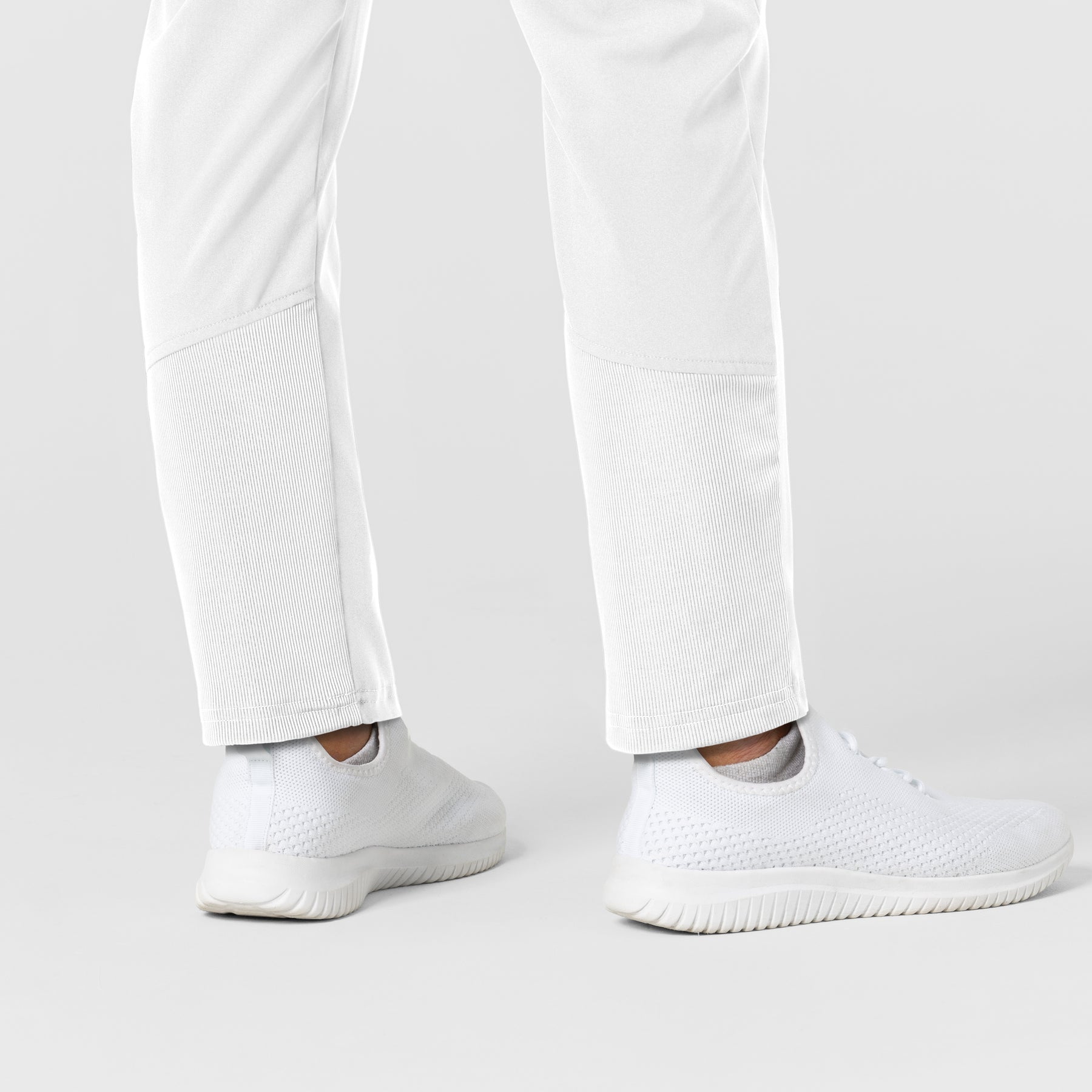 W123 Women's Flex-n-Reach Track Scrub Pant White back detail