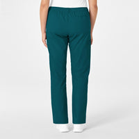 WonderWORK Women's Straight Leg Cargo Scrub Pant Caribbean Blue back view